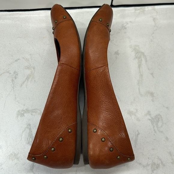 Korks Kork-Ease Cognac Brown Leather Studded ‘Anabel’ Slip On Flats 6.5 / 37 - Picture 7 of 16